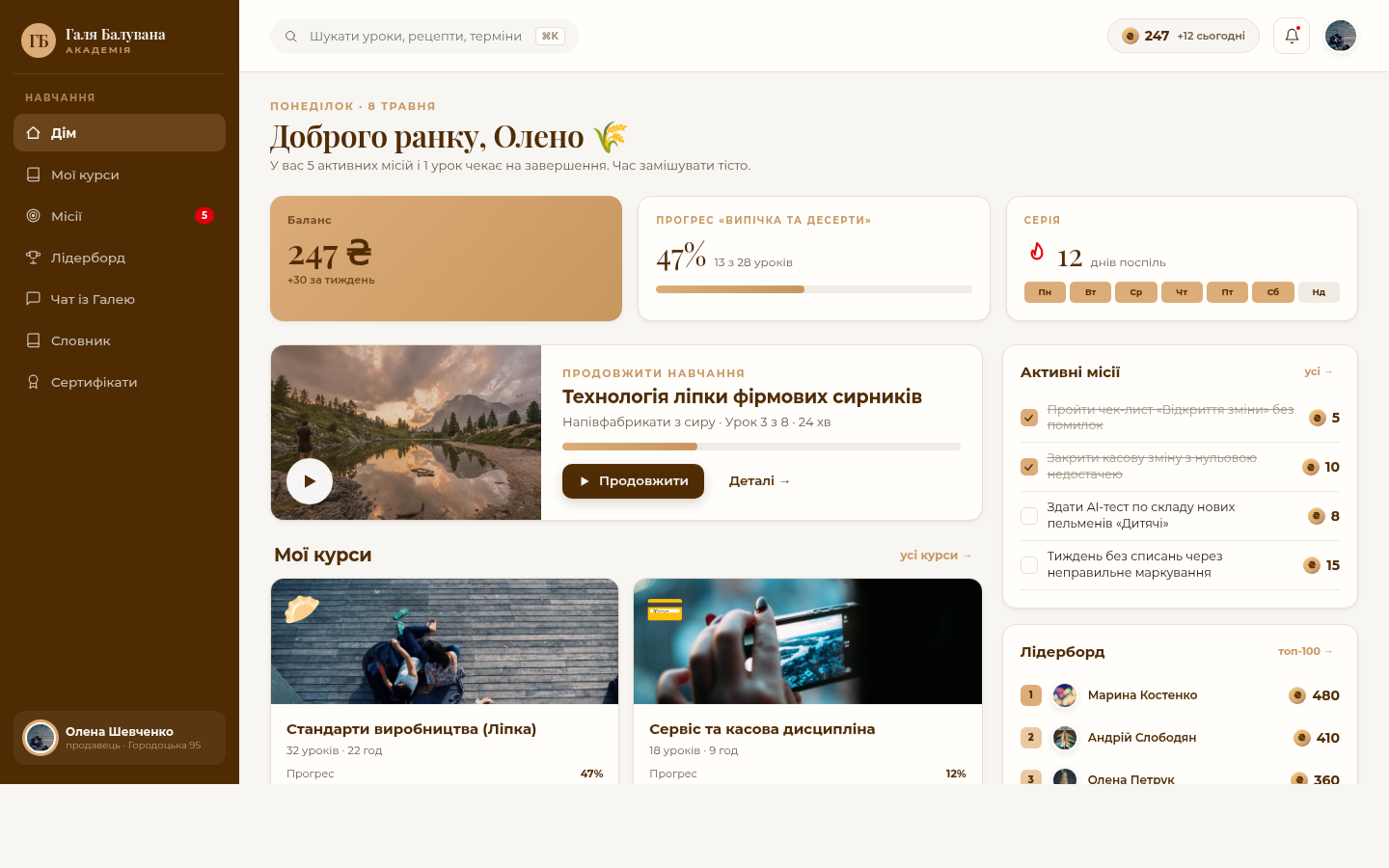 Платформа учня